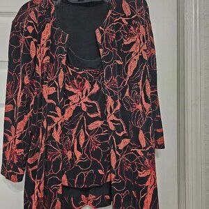 petite Alex Evenings tank top with 3/4 sleeve jacket (2pc)